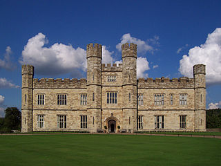 The front of Leeds Castle in Kent built in 1119