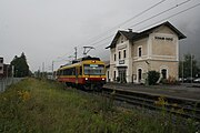 A Montafonerbahn train in Schaan-Vaduz