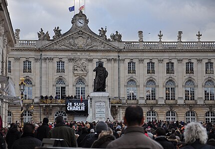 Manifestation place Stanislas le 11 janvier 2015.