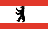 Flag of Berlin, Germany (bear)