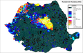 Românii din România conform recensământului din 2002.