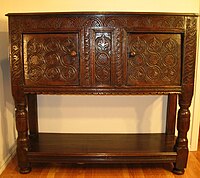 Antique cupboard: English livery cupboard approximately 1600 to 1640