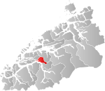 Mapa do condado de Møre og Romsdal com Ørskog em destaque.