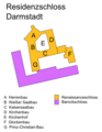 Plan der Renaissance- und Barockflügel