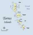 Toponymic map of Torres Is