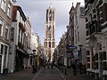 Zadelstraat die over de Maartensbrug leidt naar de Dom van Utrecht