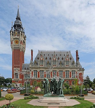 Denkmal Die Bürger von Calais vor dem Rathaus