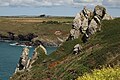 Landschaft am Polurrian Cove, Cornwall, England.