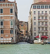 Rio di San Moise (Venice). View from the Grand Canal.