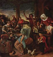 ‘Soo d'Ouden Songen...’ 1660-1669. oil on canvas medium QS:P186,Q296955;P186,Q12321255,P518,Q861259 . 150 × 148 cm. Budapest, Szépművészeti Múzeum.