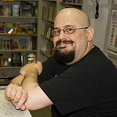 Charles Stross på Worldcon 2005 i Glasgow.