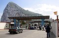 Fin de la N-351 en la aduana de Gibraltar.