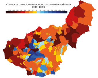 Variación de la población entre 2011 y 2021