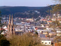 Blick auf E-Kirche und Studentendorf