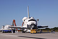 Atlantis is towed to OPF