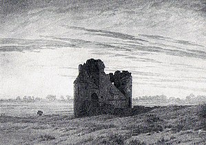 Caspar David Friedrich, Paysage avec ruine, vers 1835.