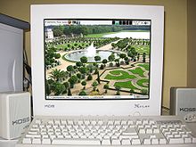 A close-up photograph of a computer monitor.