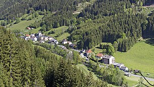 Blick auf den Ort Gaal von Südosten