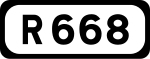 R668 road shield}}