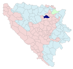 Location of Petrovo within Bosnia and Herzegovina