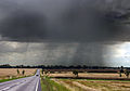 A Praceipitatio under a small Cumulonimbus or Cumulus congestus