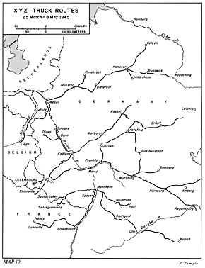 Map of the motor transport network