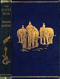 Viidakkokirjan ensipainoksen kansi (1894).