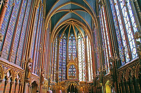 The windows of the upper chapel