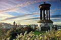 Image 20Calton Hill is a hill in central Edinburgh, just to the east of the New Town. The hill is home to several iconic monuments and buildings: the National Monument, Nelson's Monument, the Dugald Stewart Monument, the Royal High School, the Robert Burns Monument, the Political Martyrs' Monument and the City Observatory. Photo Credit: ThoWi