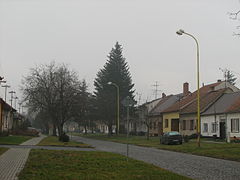 Une rue de Mikulcice.