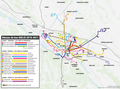 Plan du réseau entre le 03/07/2010 et le 02/01/2011