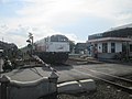 Kereta api Taksaka saat melintas di Museum Sasana Wiratama, Yogyakarta