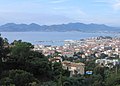 Vue de la baie depuis la Californie à Cannes.