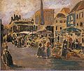 Charles Cottet : Scène de marché en Bretagne, (entre 1900 et 1912, galerie Hermain)