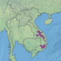 Image 10Southern Annamites montane rain forests: ecoregion territory (in purple) (from Geography of Cambodia)