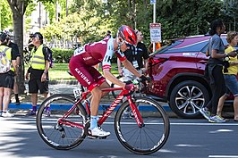 Fabbro tijdens de ronde van Californië 2018