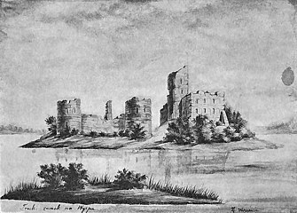 Trakai - the castle in 1877...