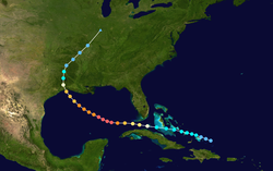 Parcours de l’ouragan Rita.