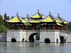 Five-Pavilion Bridge and the Slender West Lake