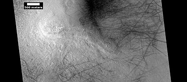 Dust devil tracks, as seen by HiRISE under HiWish program