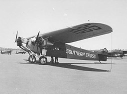 Fokker F.VIIb-3m, Southern Cross, oli ensimmäinen Tyynenmeren ylittänyt lentokone.