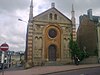 Geheel van de synagoge in de rue Saint Jean in Aarlen