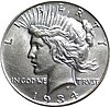 1934 Peace dollar