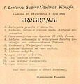 Image 5A flyer with a proposed agenda for the Great Seimas of Vilnius; it was rejected by the delegates and a more politically activist schedule was adopted (from History of Lithuania)