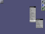 Umgebung mit GNU Window Maker und X Window System (X11) im Look & Feel von NeXTStep.