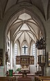 * Nomination Interior with the three winged altars of the parish church Schönbach, Lower Austria --Uoaei1 05:20, 9 September 2024 (UTC) * Promotion  Support Good quality. --Poco a poco 05:36, 9 September 2024 (UTC)