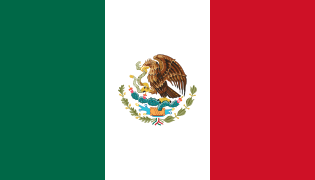 Flag of Mexico, current version, approved 1968