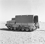 WWII tank concealed in Operation Bertram by mimicking a truck