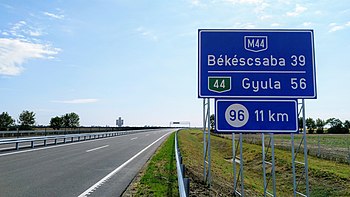 M44 Békéscsaba tábla