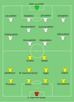 Aufstellung Schweden gegen Island